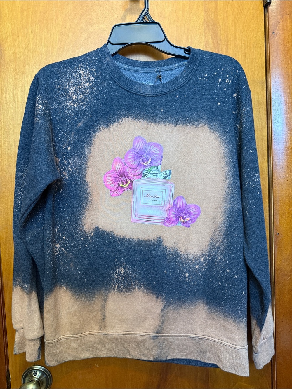 small perfume sweatshirt, custom dye